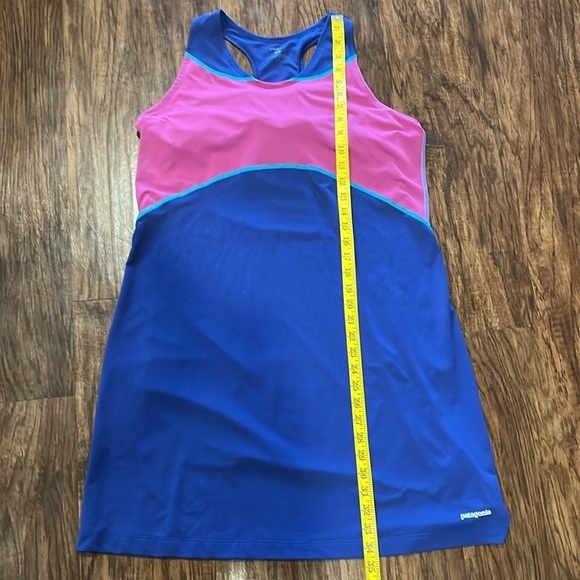 Patagonia athletic tennis dress blue pink racerback Sz XL - Picture 7 of 16